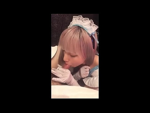 ❤️ Idol Ġappuniż [mayuka], kostum ta' qaddejja Franċiża, parti 1, blowjob u jerk off bil-lotion ❤️❌ Porn iebes lilna